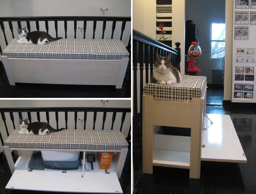 Des idées ingénieuses pour cacher la litière de votre chat – BricoBistro