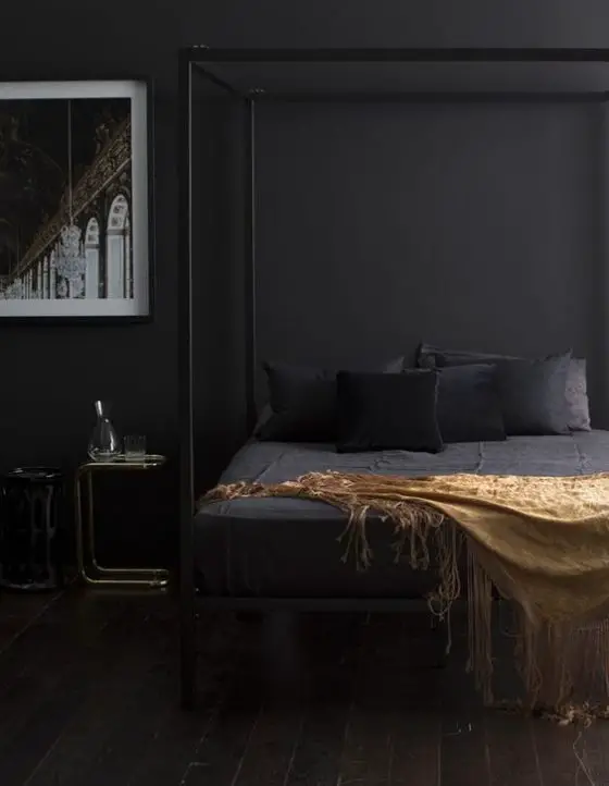 Comment bien décorer une chambre avec des couleurs sombres