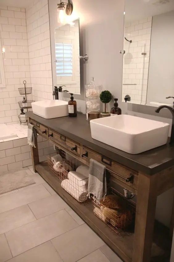 14 idées de meubles rustiques pour une salle de bain cozy – BricoBistro