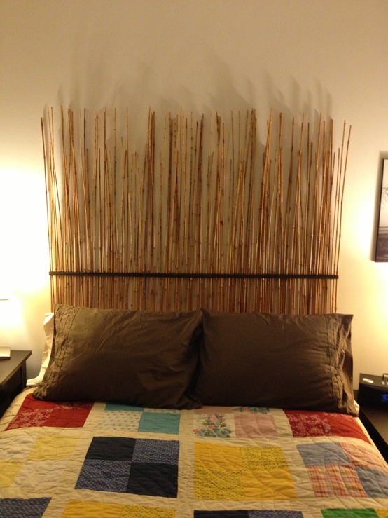tete de lit originale en bamboo