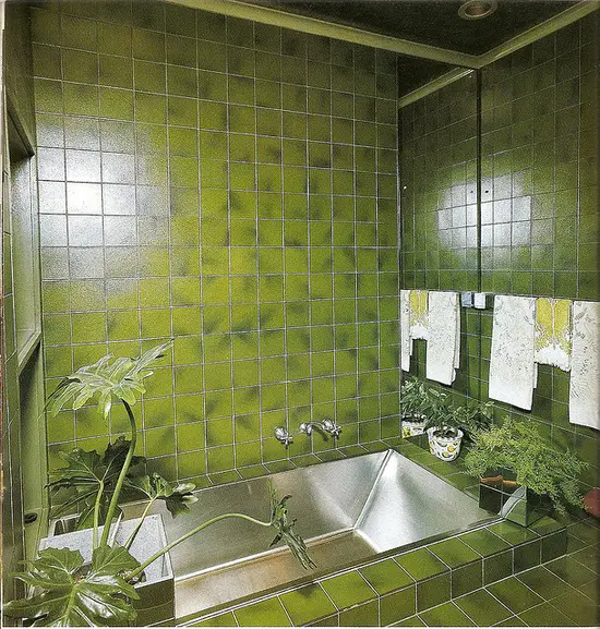 faience verte salle de bain