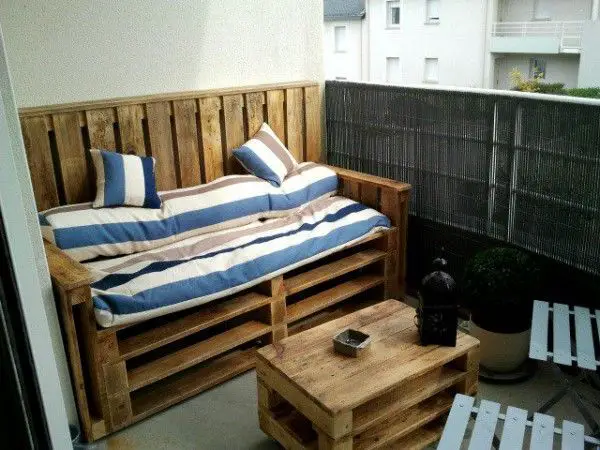 meubles salon de jardin en palette de bois