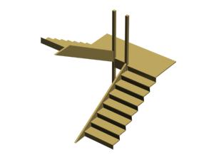 Fabriquer un escalier demi-tour