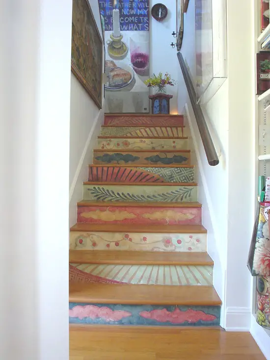 escalier peint original