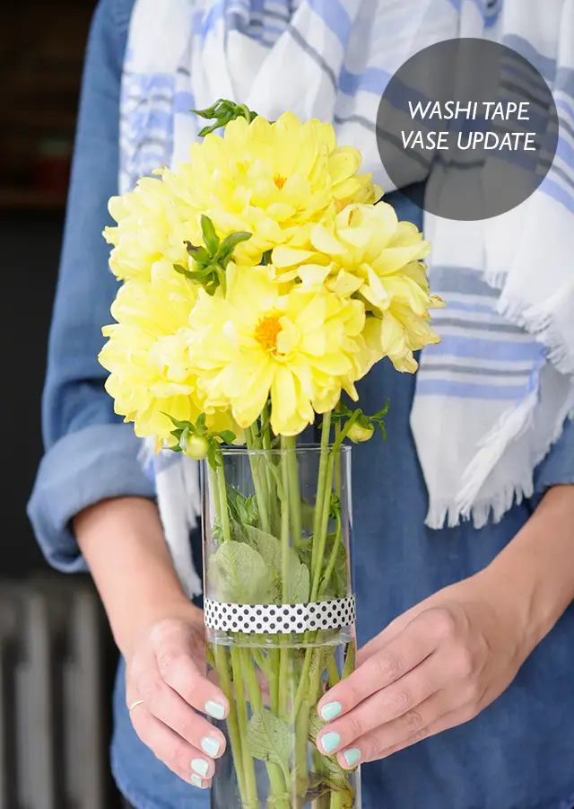 décoration vase washi tape2