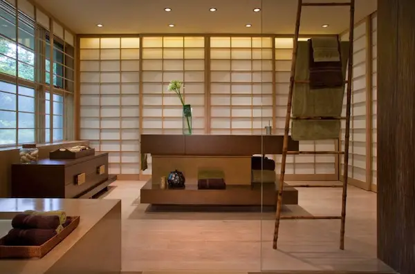 towel-rack-modern wooden drawers