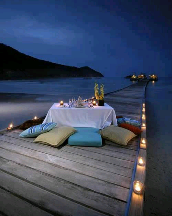 table romantique extérieur