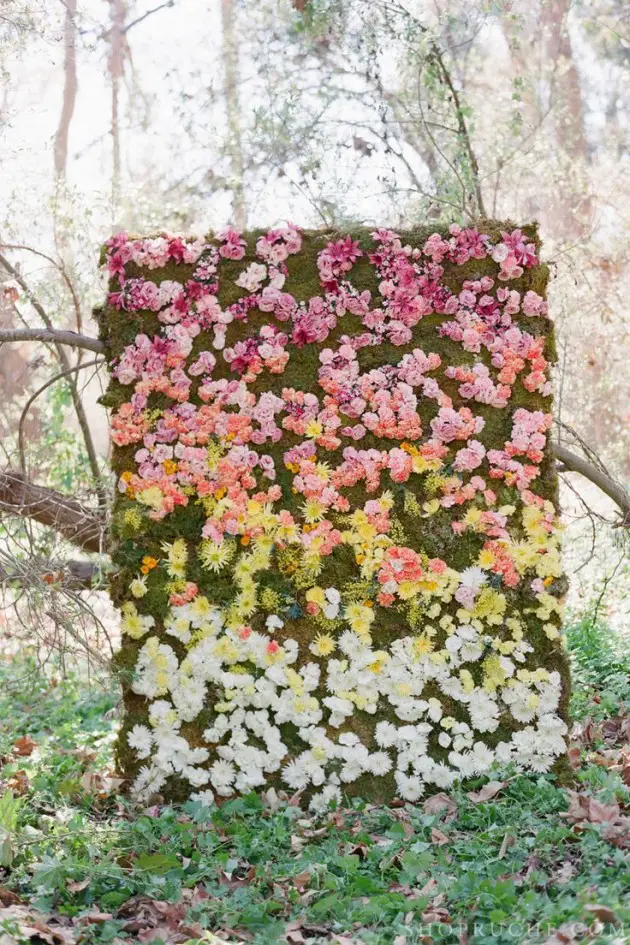 mur floral