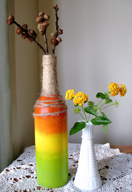 Vase ombré coloré