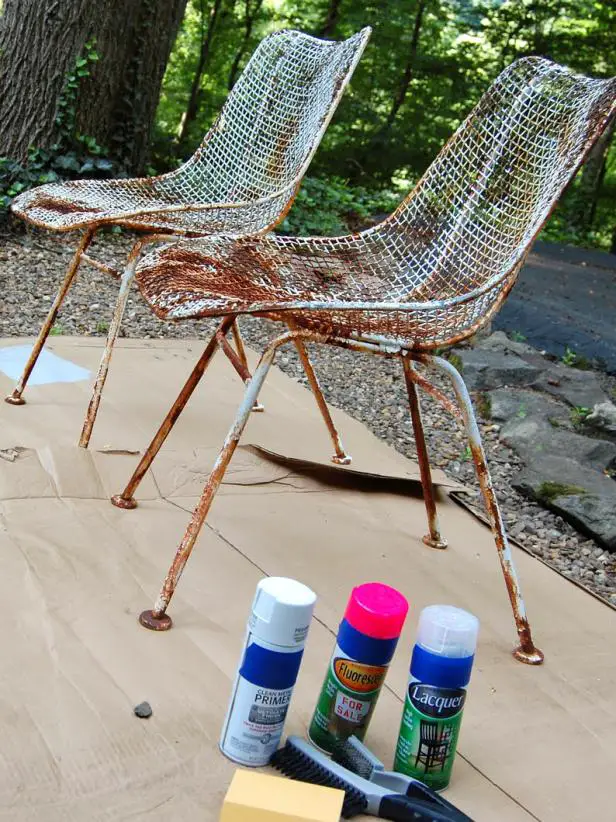 peindre chaise métallique2
