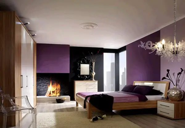 décorer mur violet9