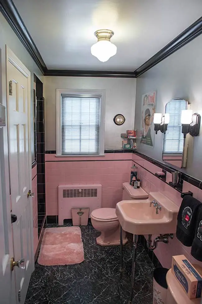 salle de bain rose rétro3