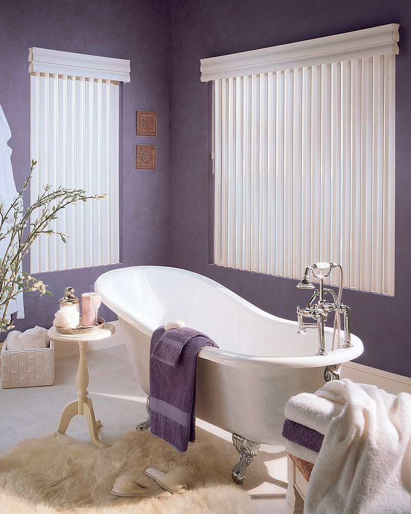 salle de bain violet