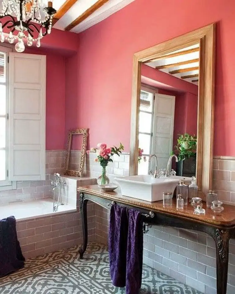 salle de bain rose10