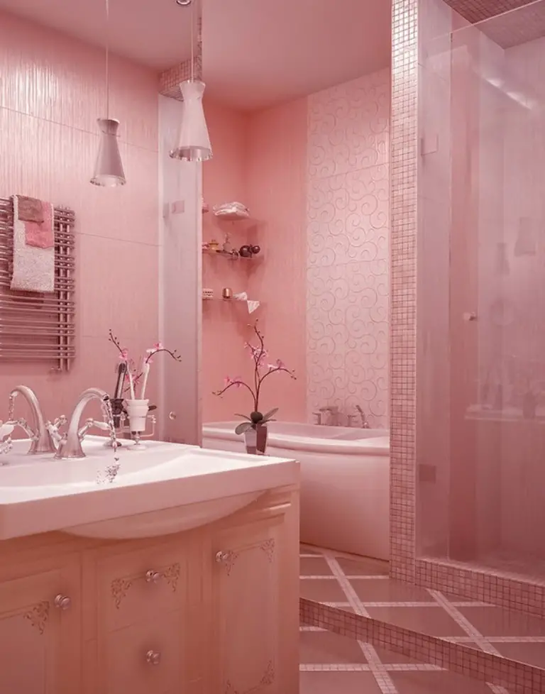 salle de bain rose3