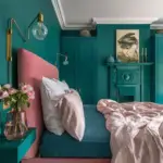 décorer une chambre colorée bleu canard