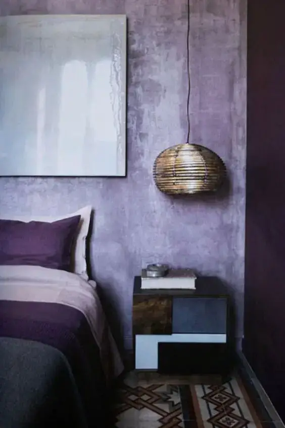 décoration violet chambre